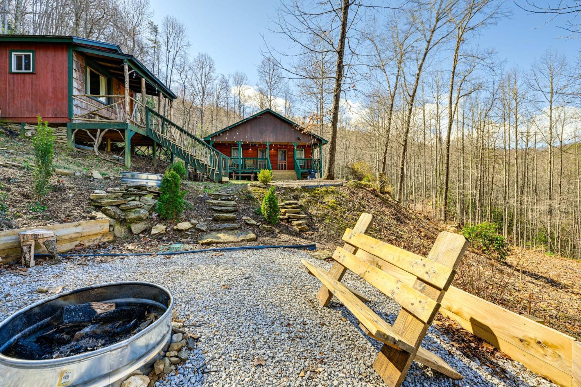 Smoky Mountain Cabin With Camping Area And Fire Pit! Whittier Exteriör bild